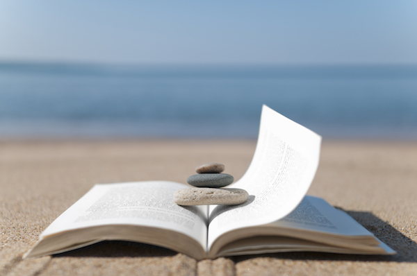 Reading on the beach