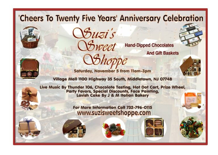 Suzi’s Sweet Shoppe 25th Anniversary Celebration – ‘Cheers To Twenty Five Years’
